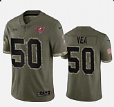 Men's Tampa Bay Buccaneers #50 Vita Vea 2022 Olive Salute To Service Limited Stitched Jersey,baseball caps,new era cap wholesale,wholesale hats